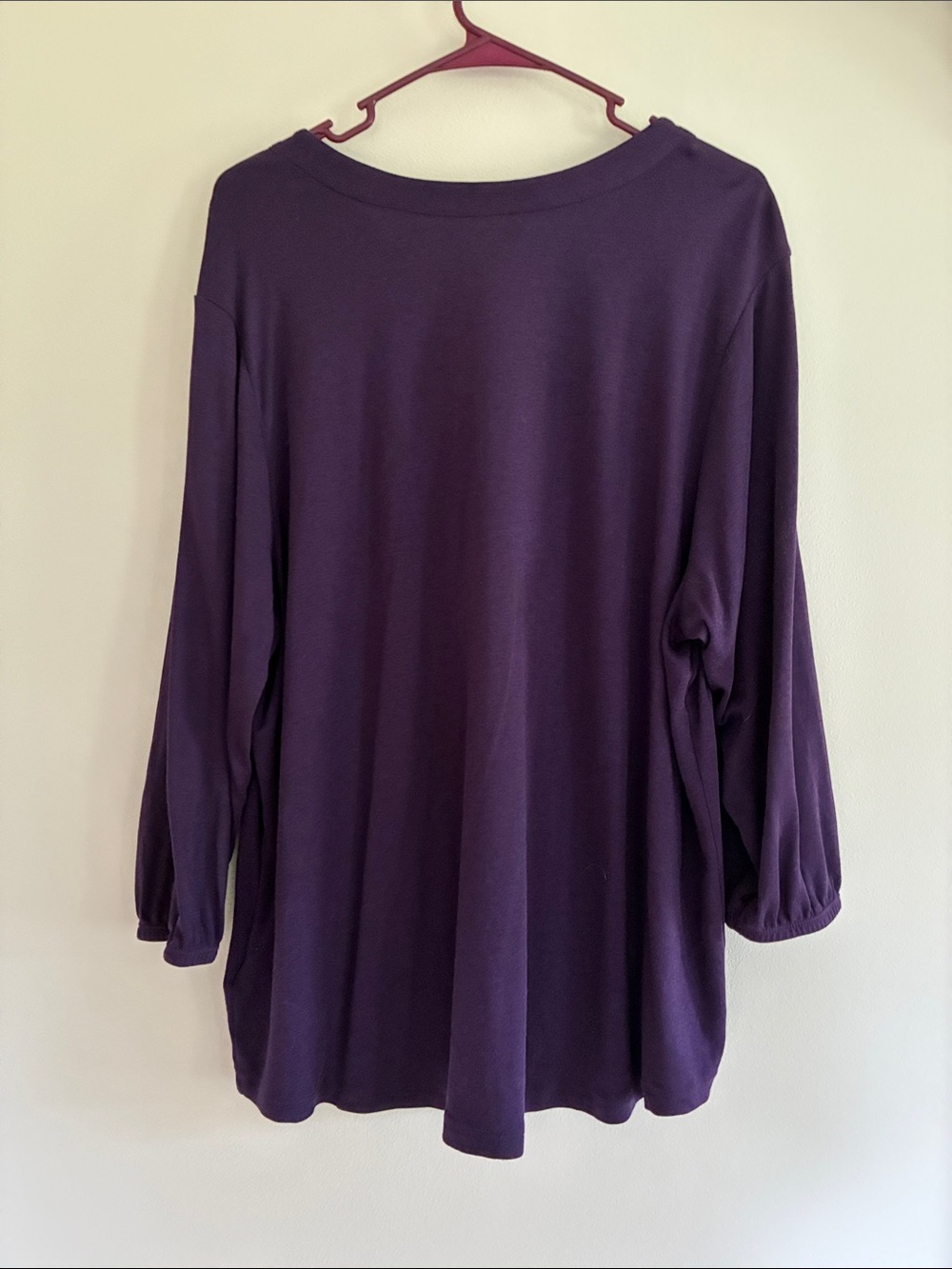 Lands' End Women's Plum V-Neck Long Sleeve Tunic 1X - Picture 5 of 8